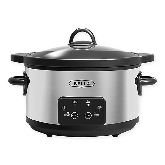 Alternate image 1 for BELLA 5 qt. Programmable Stainless Steel Slow Cooker