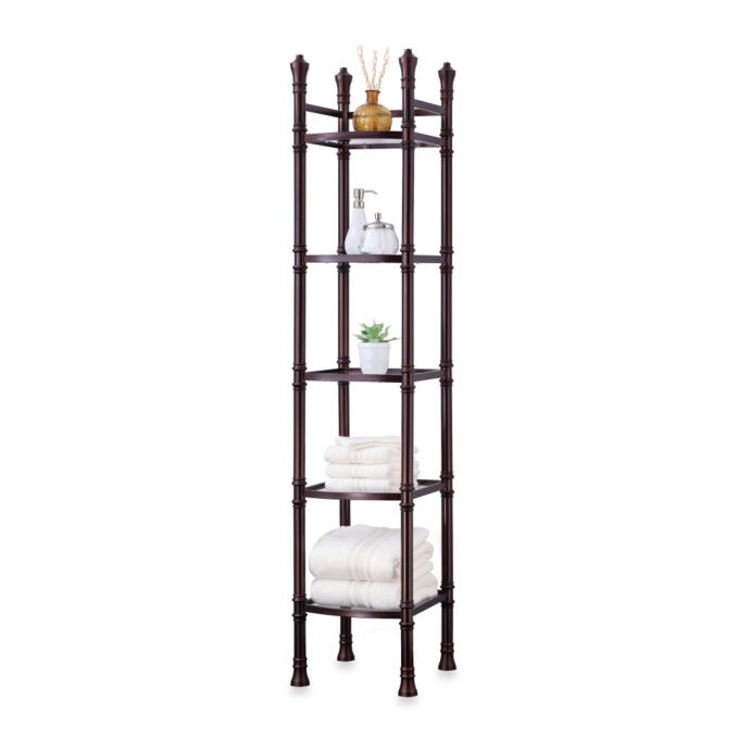 Monaco No Tools Tall Etagere In Oil Rubbed Bronze Bed Bath Beyond