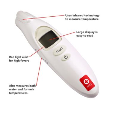 The First Years&trade; American Red Cross Infrared Forehead Thermometer. View a larger version of this product image.