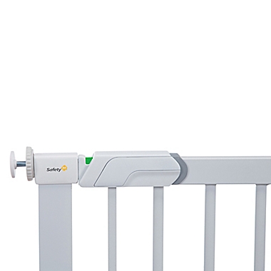 Safety 1st&reg; Flat Step Metal Pressure-Mount Safety Gate in White. View a larger version of this product image.
