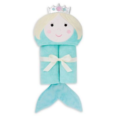 Elegant Baby&reg; Mermaid Hooded Towel in Aqua