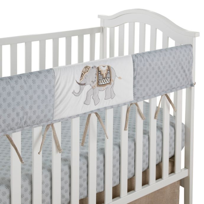 Star Light White And Gray Breathablebaby Railguard Crib Rail Cover