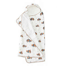 Little Unicorn Bison Hooded Towel in Brown