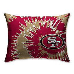 NFL San Francisco 49ers Plush Tie Dye Standard Bed Pillow