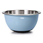 Alternate image 4 for OXO Stainless Steel Mixing Bowls Nesting 3-Piece Set in Grey/Blue