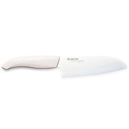 Kyocera Ceramic 5.5-Inch Santoku Knife with White Handle