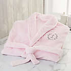 Alternate image 1 for Floral Wreath Embroidered Luxury Fleece Robe in Pink