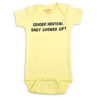 Sara Kety Gender Neutral Baby Shower Gift Bodysuit in Yellow