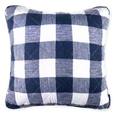 Bee &amp; Willow&trade; Square Buffalo Check Throw Pillow in Navy
