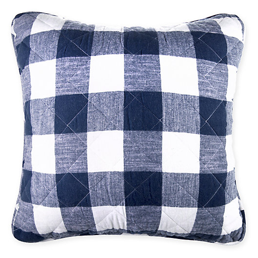 Alternate image 1 for Bee & Willow™ Square Buffalo Check Throw Pillow in Navy