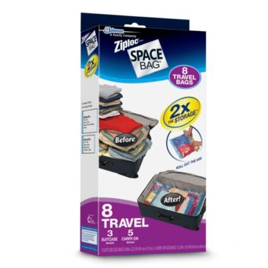 Ziploc&reg; Space Bag&reg; 8-Piece Travel Bag Set. View a larger version of this product image.