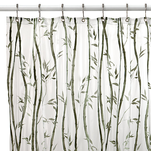 Bamboo Vinyl Shower Curtain Bed Bath, Bamboo Fabric Shower Curtain Liner
