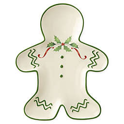 Lenox® Merry & Pine Gingerbread Man Plate in Red/Green