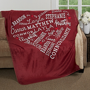 Close to Her Heart Personalized Blanket. View a larger version of this product image.