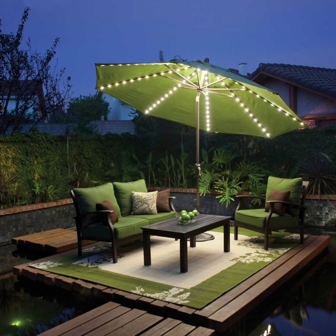 Simplyshade Lanai Pro 11 Foot Octagon Auto Tilt Market Umbrella In Sunbrella Bed Bath Beyond