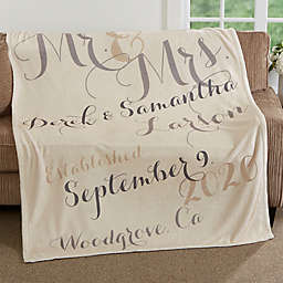 The Mr. & Mrs. Personalized Sherpa Blanket