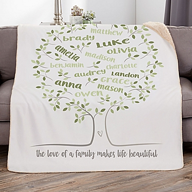 Family Tree of Life Personalized Sherpa Blanket. View a larger version of this product image.