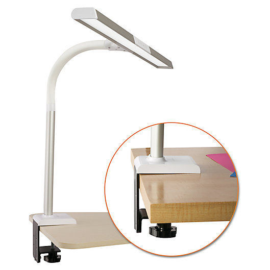 Alternate image 1 for OttLite® LED Extra Wide Clamp Desk Lamp in Silver