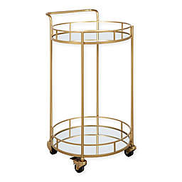 Kate and Laurel™ Deveaux 2-Tier Mirrored Bar Cart in Gold