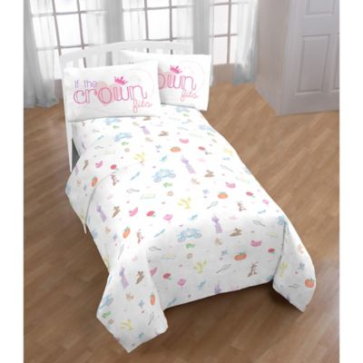 princess crown crib bedding set