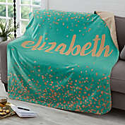 Sparkling Name Personalized Sherpa Blanket