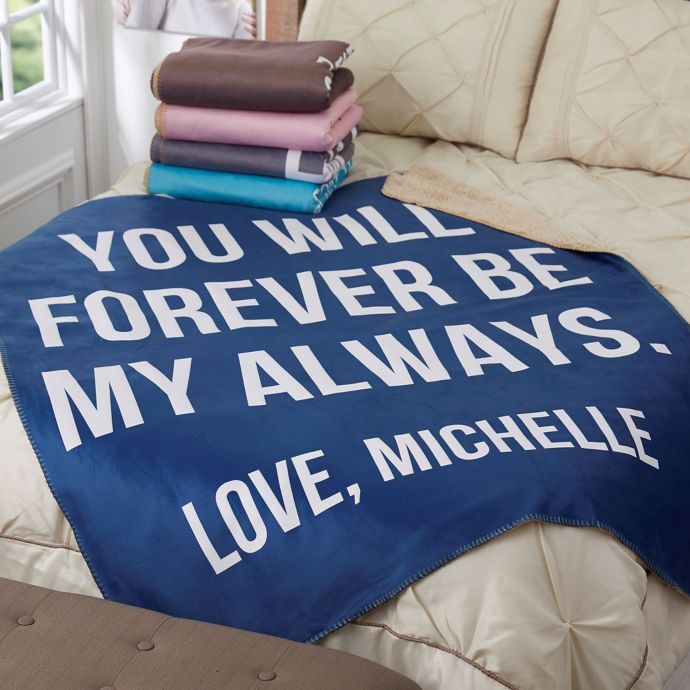 Romantic Expressions Personalized Sherpa Blanket Bed Bath And Beyond 