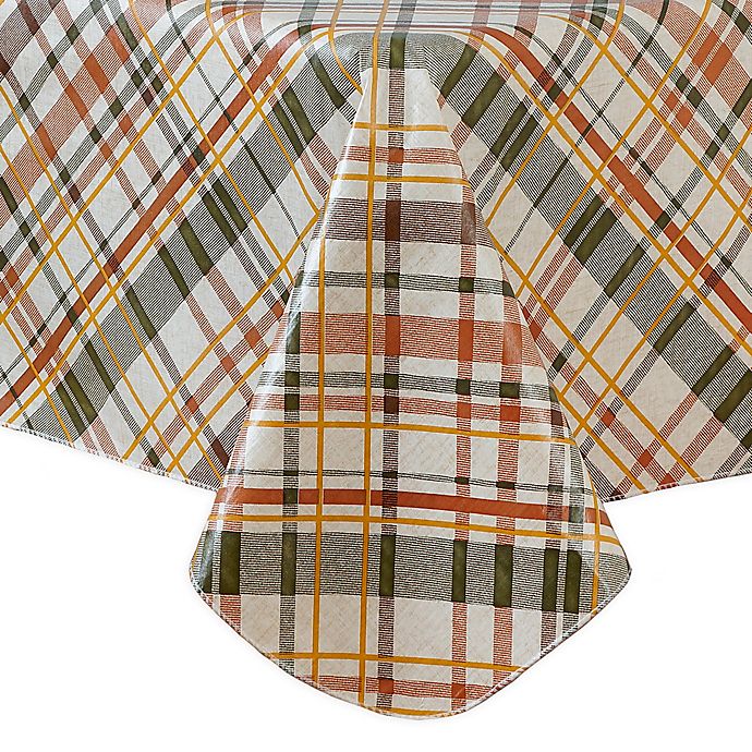 Harvest Plaid Fall Vinyl Tablecloth Bed Bath and Beyond