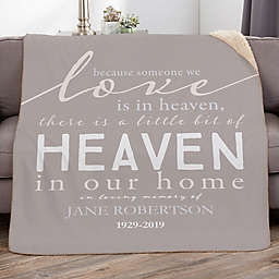 Heaven In Our Home Personalized Sherpa Blanket