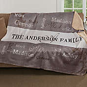 Our Loving Family Personalized Sherpa Blanket