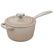 Le Creuset&reg; Signature 1.75 qt. Covered Saucepan with Helper Handle in Meringue