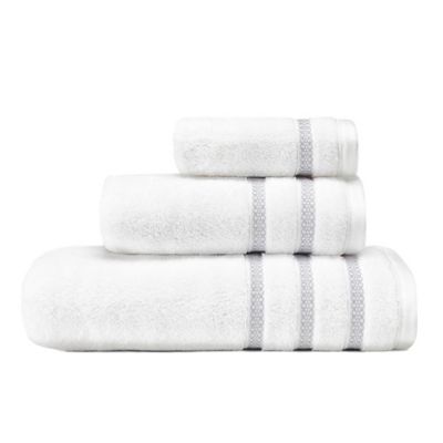 Mainstays 6 Piece Textures Cotton Bath Towel Set, Arctic White