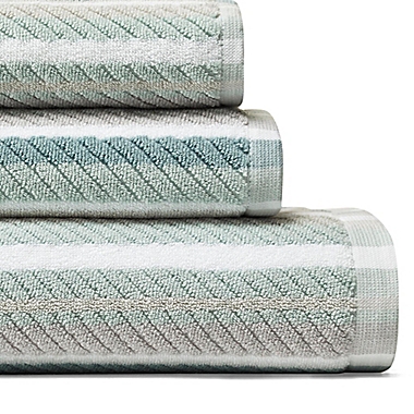 Tommy Bahama&reg; Ocean Bay Stripe 3-Piece Towel Set in Seaglass. View a larger version of this product image.