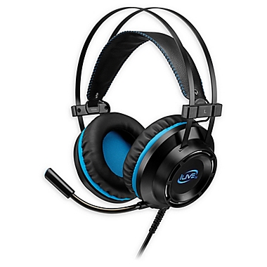 iLive&trade; Gaming Over-the-Ear Headphones in Black with Built-In Microphone. View a larger version of this product image.