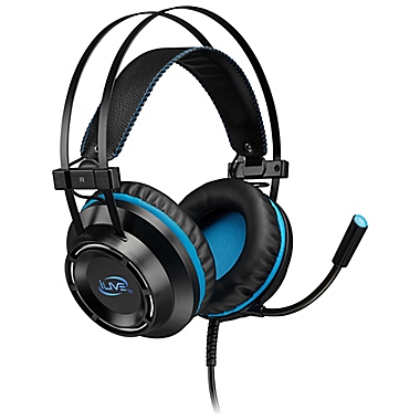 iLive&trade; Gaming Over-the-Ear Headphones in Black with Built-In Microphone. View a larger version of this product image.