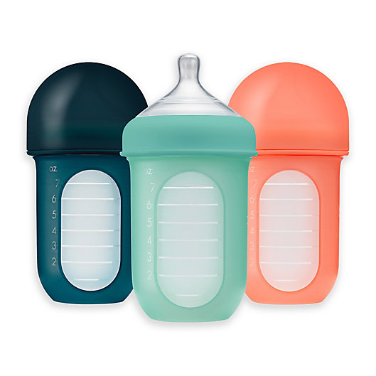 Alternate image 1 for Boon Nursh 3-Pack Silicone Baby Bottles