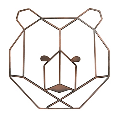 NoJo&reg; Wire Bear Wall Art in Copper. View a larger version of this product image.