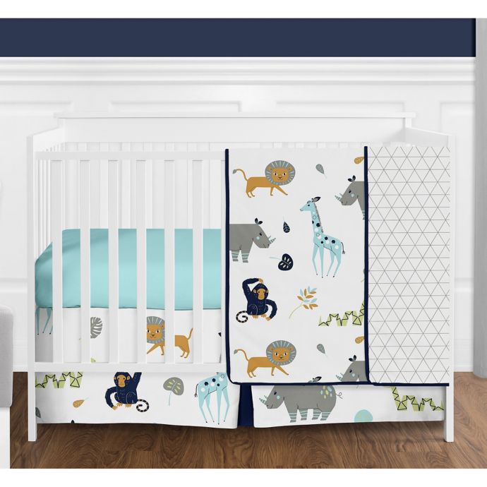 Sweet Jojo Designs Mod Jungle 4 Piece Crib Bedding Set Bed Bath