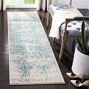 Safavieh Madison 2&#39;3 x 6&#39; Arya Runner in Teal. View a larger version of this product image.