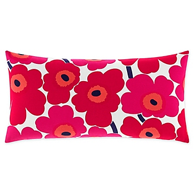 Marimekko&reg; Pieni Unikko Throw Pillow in Red. View a larger version of this product image.