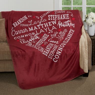 Close to Her Heart 60-Inch x 80-Inch Personalized Blanket. View a larger version of this product image.
