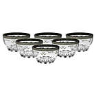 Alternate image 1 for Classic Touch Glim Swirl Dessert Bowls in Silver (Set of 6)