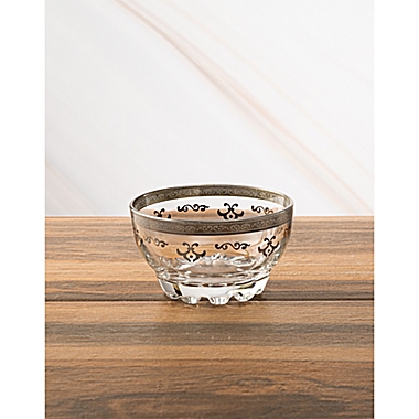 Classic Touch Glim Swirl Dessert Bowls in Silver (Set of 6). View a larger version of this product image.