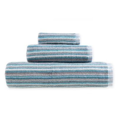 teal colored towels