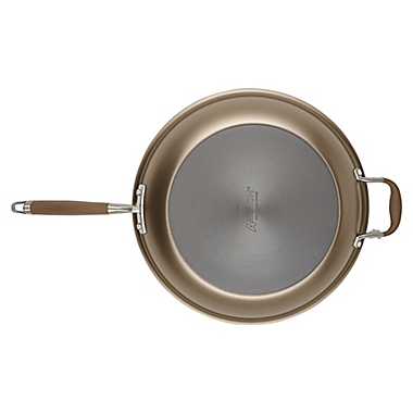 Anolon&reg; Advanced Home Hard-Anodized 14.5-Inch Skillet with Helper Handle in Bronze. View a larger version of this product image.
