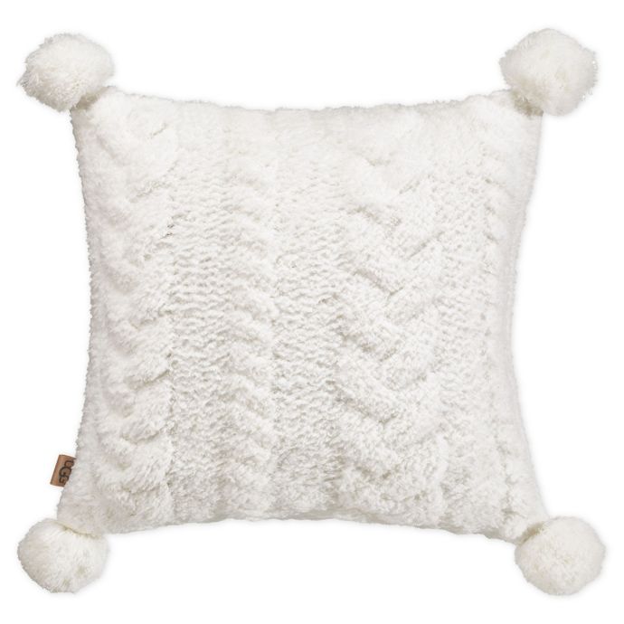 UGG® Monroe Square Throw Pillow in Snow | Bed Bath & Beyond