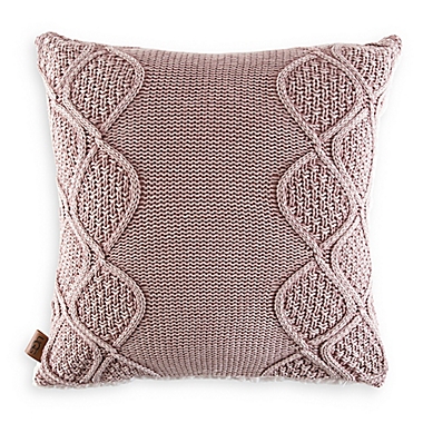 UGG&reg; Boulder Square Throw Pillow in Pink. View a larger version of this product image.