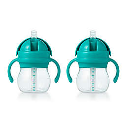 OXO Tot® 2-Pack 6 oz. Straw Cups with Handles in Teal