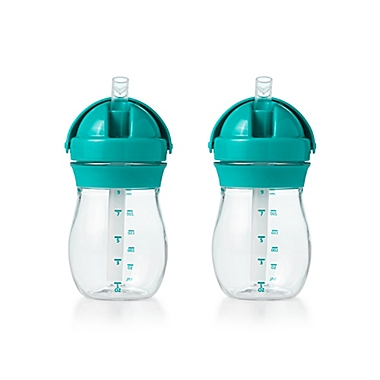 OXO Tot&reg; 2-Pack 9 oz. Transitions Straw Cups in Teal. View a larger version of this product image.