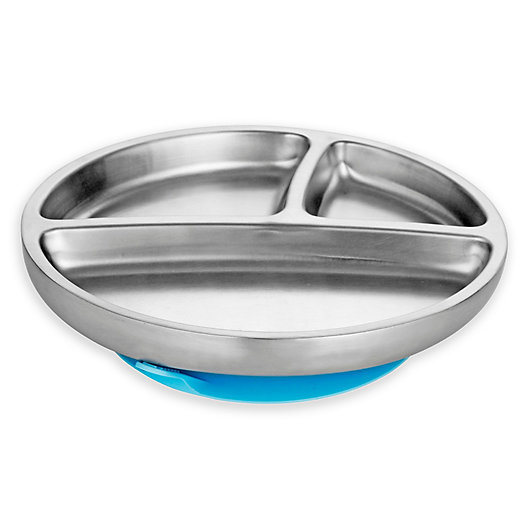 3 x 5 Stay Put Bowl Stainless Steel Kids Bowls Suction Bowls with Lids Silicon Suction Blue Avanchy Stainless Steel Suction Bowl 