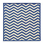 Alternate image 0 for Silhouette Chevron 5-Foot x 7-Foot  Rug in Navy/White